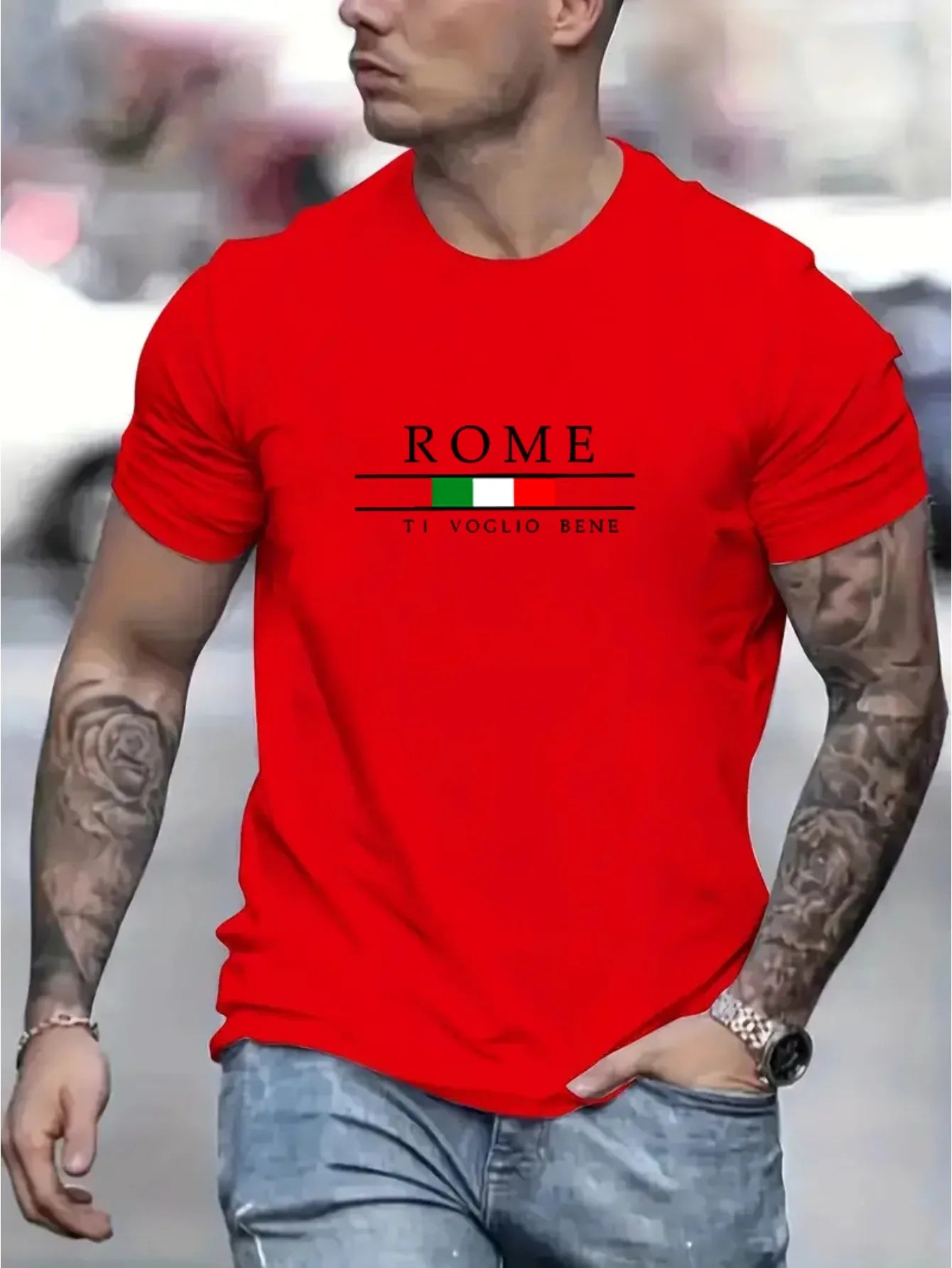 T-shirt, manches courtes, col rond, homme, décontracté, 100% coton,