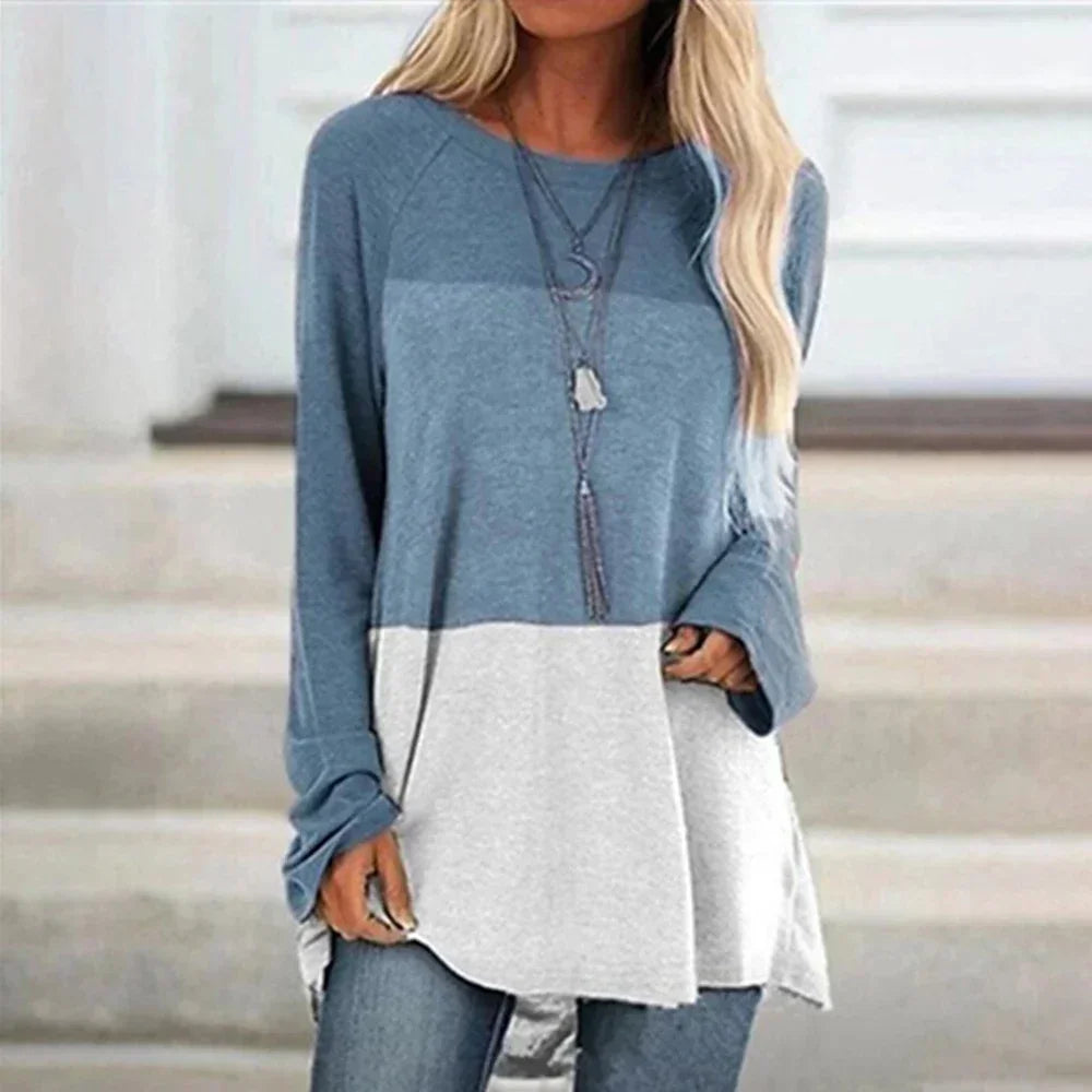 T-shirt à manches longues imprimé pissenlit pour femme,