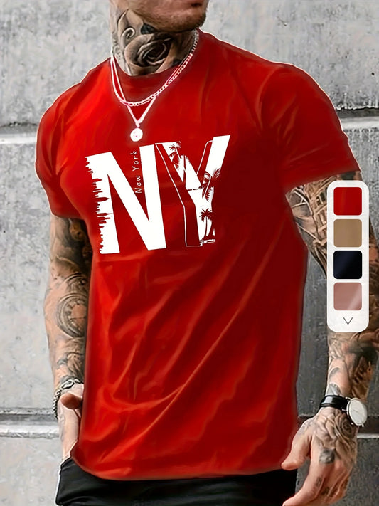 T-shirt à Manches Courtes et Col Rond pour Homme, Vêtement Décontracté, Ample, en Coton Pur,
