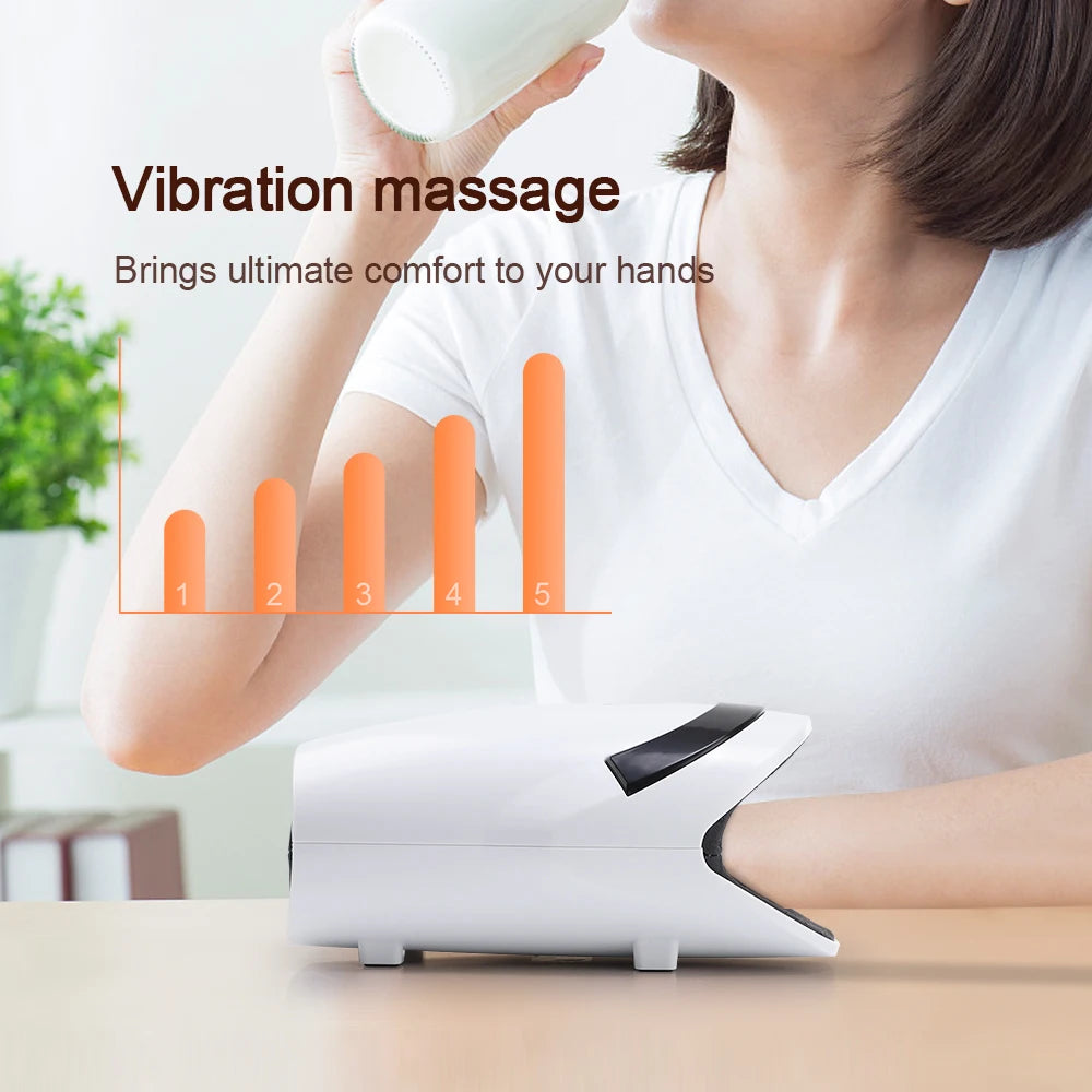 masseur électrique sans fil avec compression d'air, 3 niveaux de Chaleur, masseur des paumes et des doigts de la main