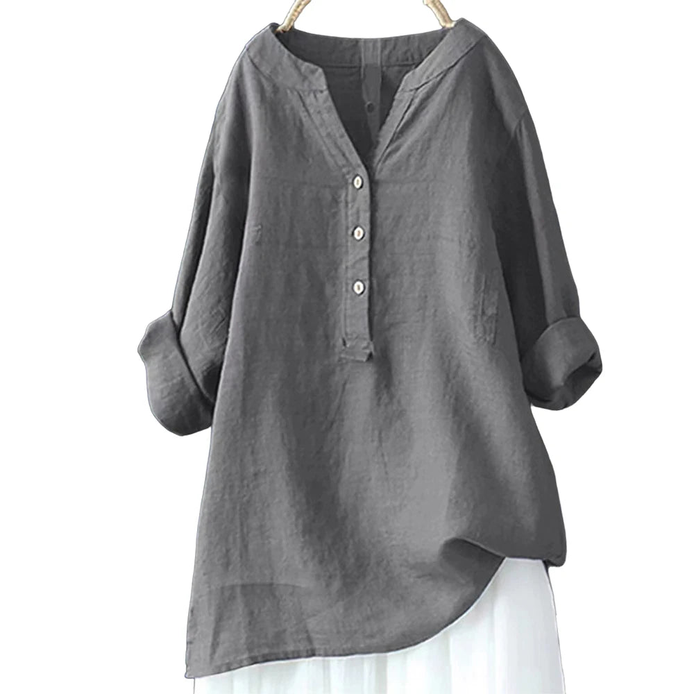 a-haut de  grande taille pour femme,  été,  3/4 manches,  vêtement coréen surdimensionné, chemise femme