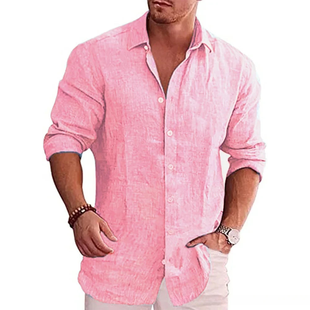 chemise en lin, coton pour homme