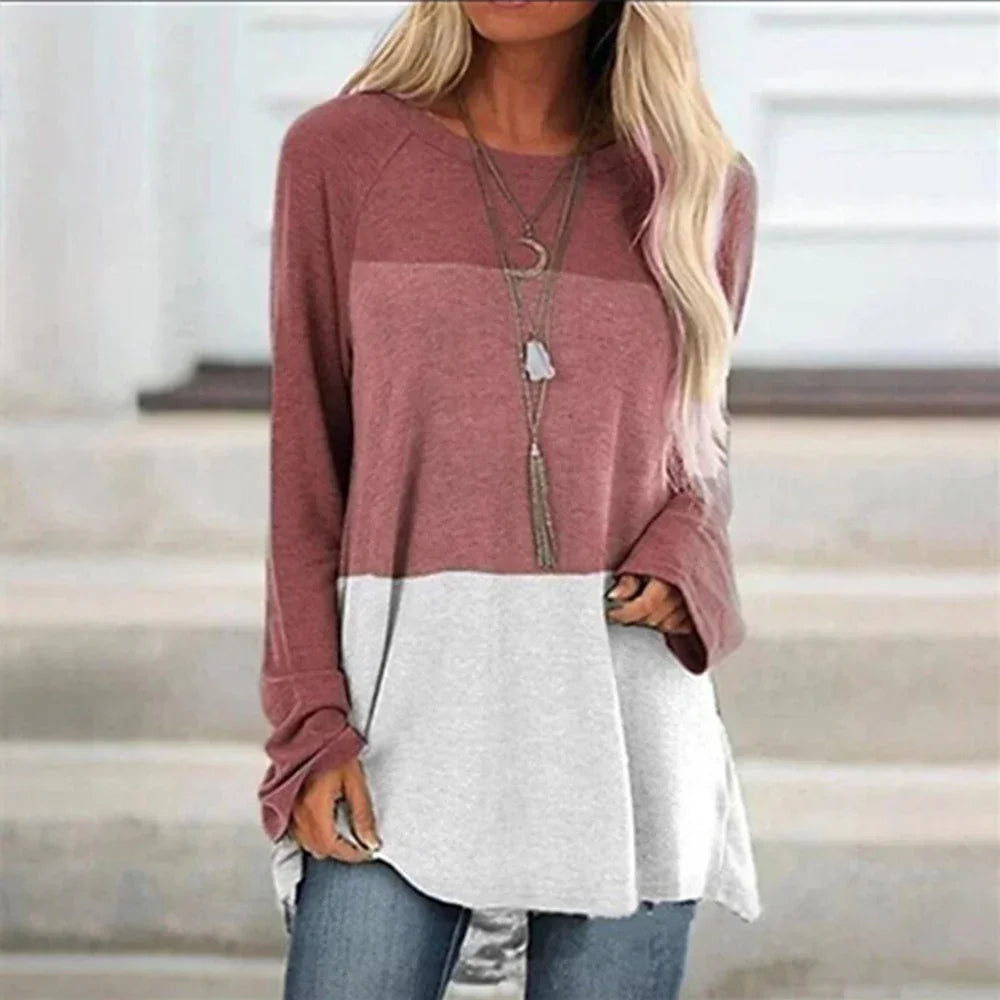 T-shirt à manches longues imprimé pissenlit pour femme,