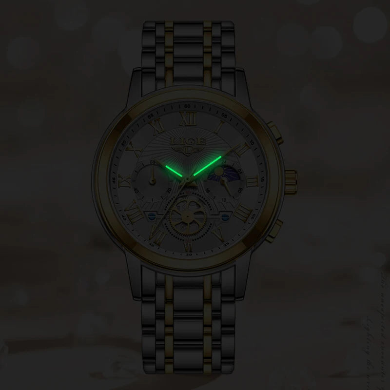montre-bracelet étanche en acier pour femme