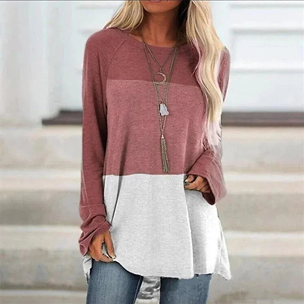 T-shirt à manches longues imprimé pissenlit pour femme,