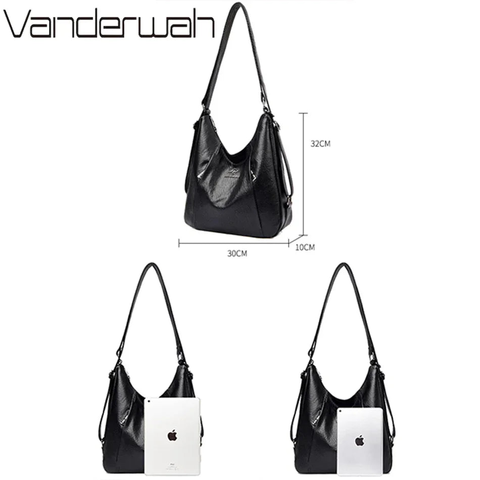 a-sac à main de luxe en cuir de haute qualité pour femme, sac à bandoulière multifonction, sac à dos de voyage