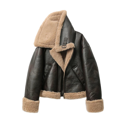 veste courte épaisse pour femme
