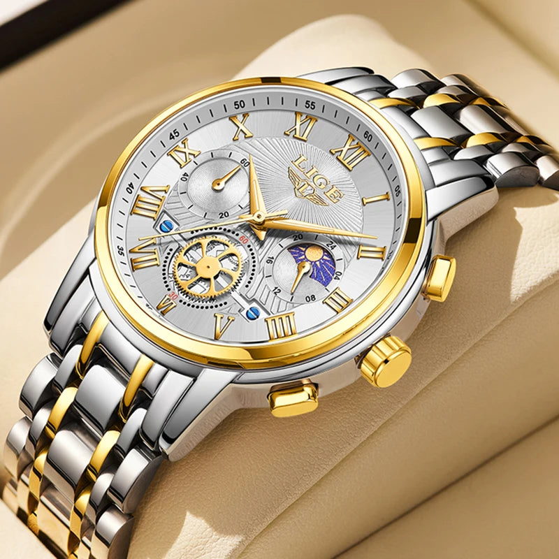 montre-bracelet étanche en acier pour femme